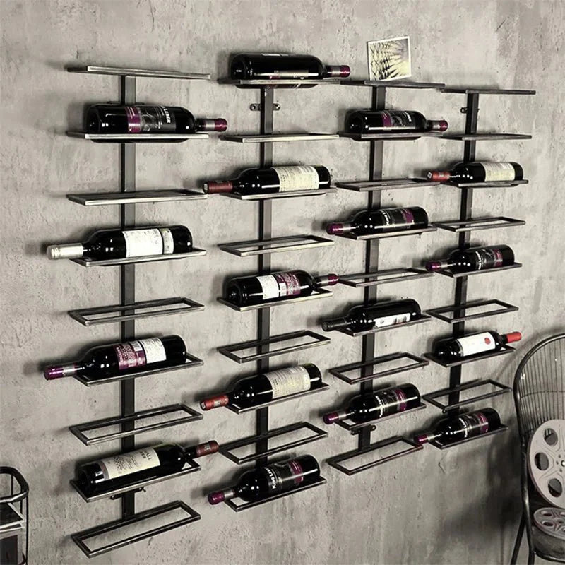 9 Bottles Wall Mounted Wine Rack